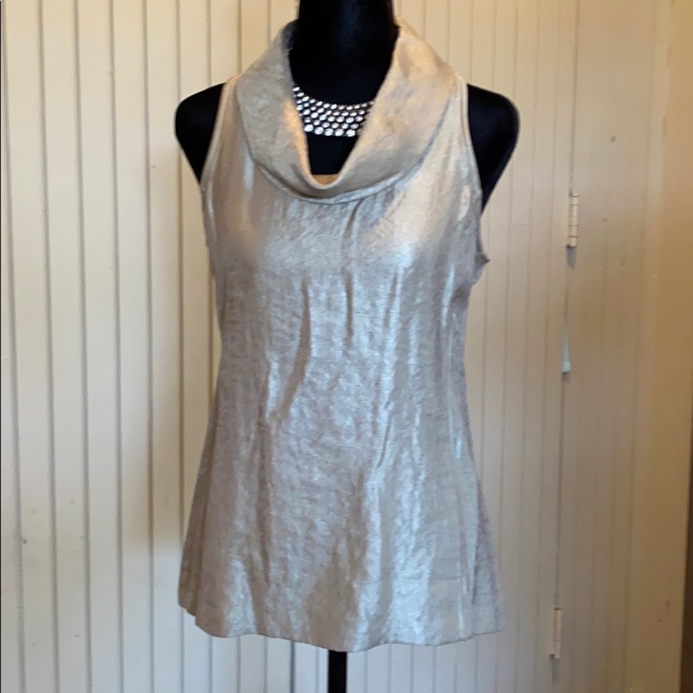 Ann Taylor Blouse . Light gold